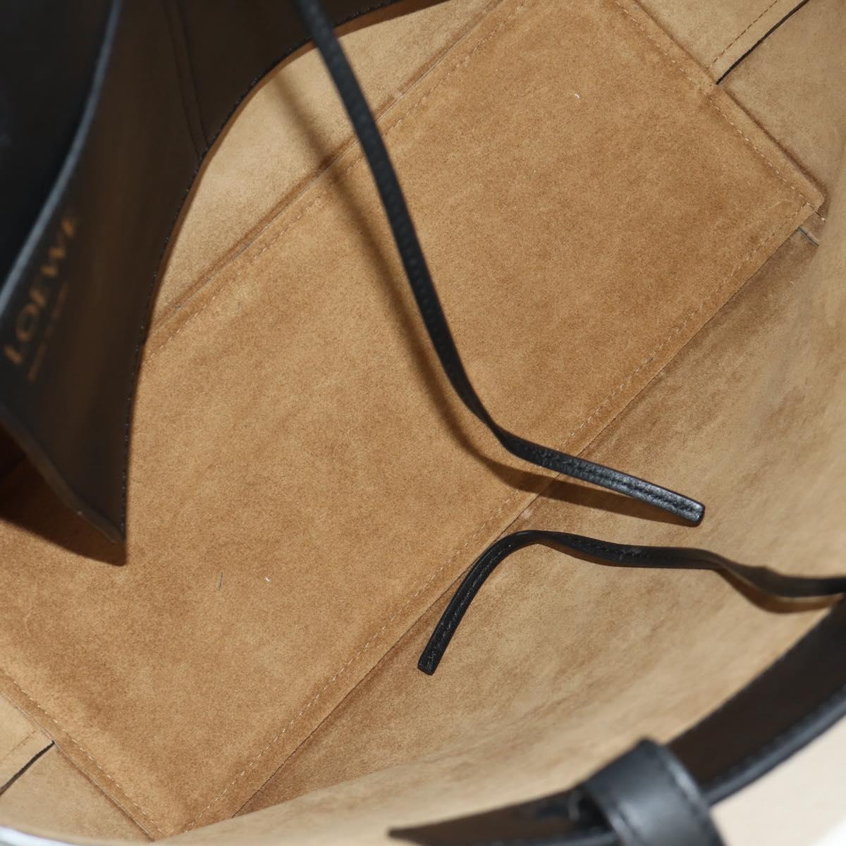 LOEWE Tote Bag Leather Black Auth 189712SV