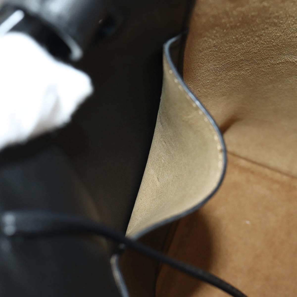 LOEWE Tote Bag Leather Black Auth 189712SV
