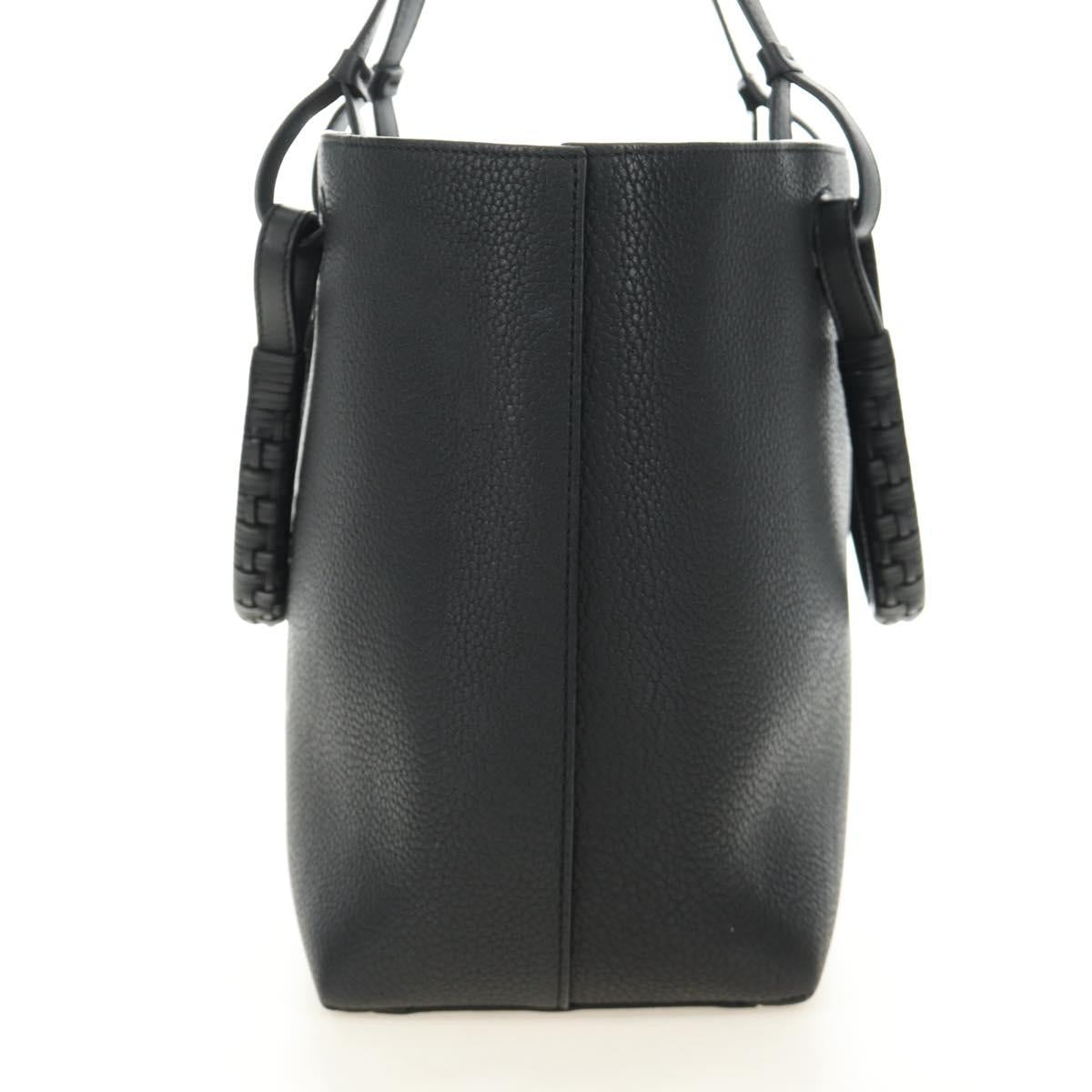 LOEWE Tote Bag Leather Black Auth 189712SV