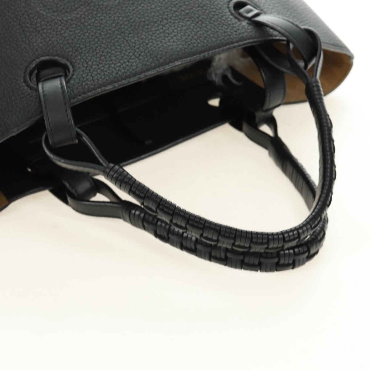 LOEWE Tote Bag Leather Black Auth 189712SV
