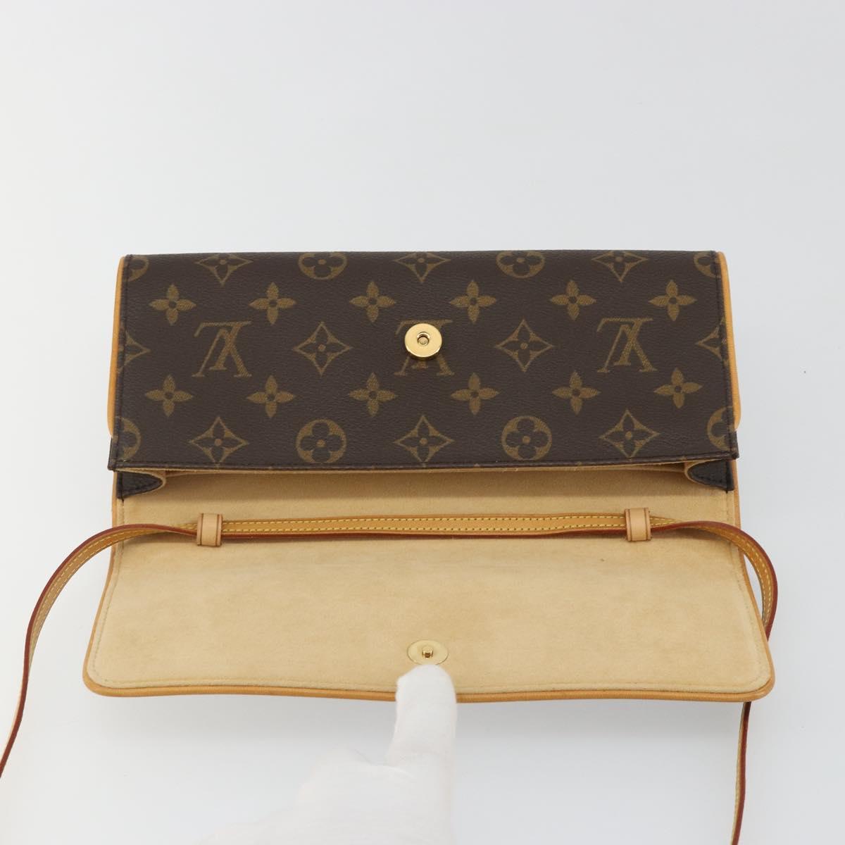LOUIS VUITTON Monogram Pochette Twin GM Shoulder Bag M51852 LV Auth 189714V