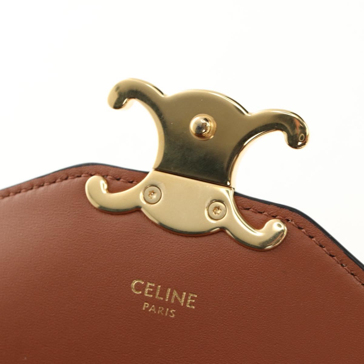 CELINE Macadam Canvas Trionfenvelope Shoulder Bag PVC Black Gold Auth 189718SM