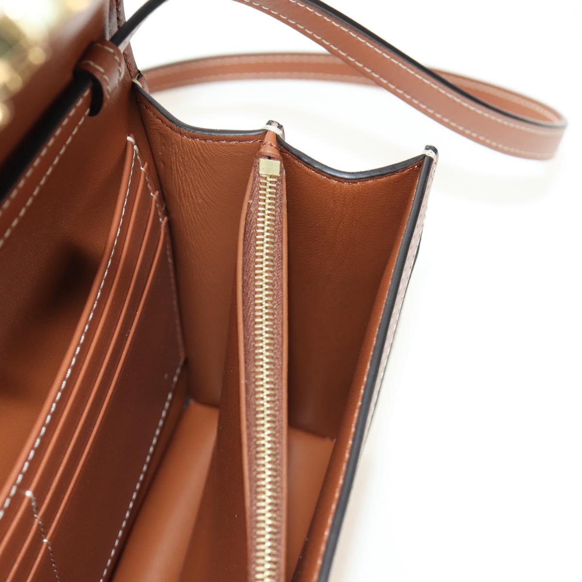 CELINE Macadam Canvas Trionfenvelope Shoulder Bag PVC Black Gold Auth 189718SM