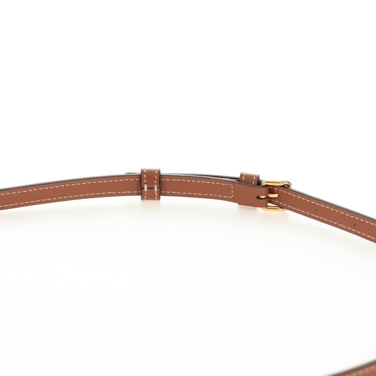 CELINE Macadam Canvas Trionfenvelope Shoulder Bag PVC Black Gold Auth 189718SM
