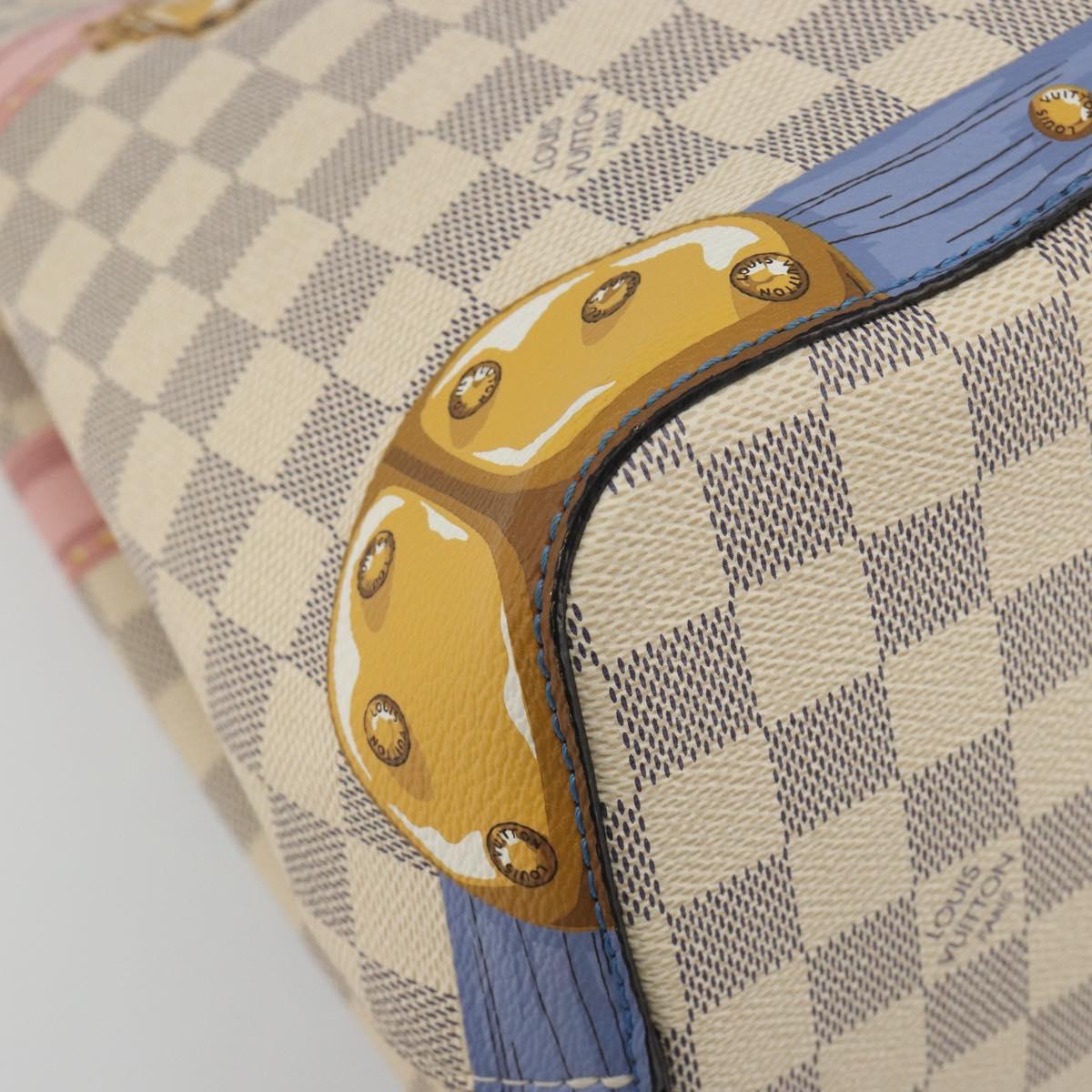 LOUIS VUITTON Damier Azur Summer Trunk Neo Noe Bag N41066 LV Auth 189720SM