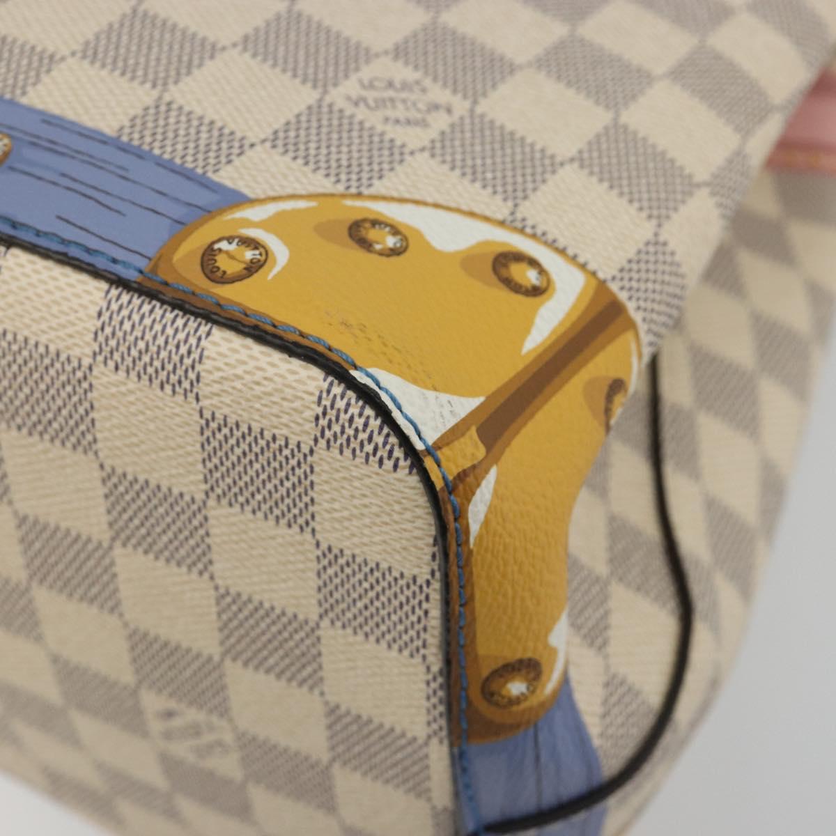 LOUIS VUITTON Damier Azur Summer Trunk Neo Noe Bag N41066 LV Auth 189720SM