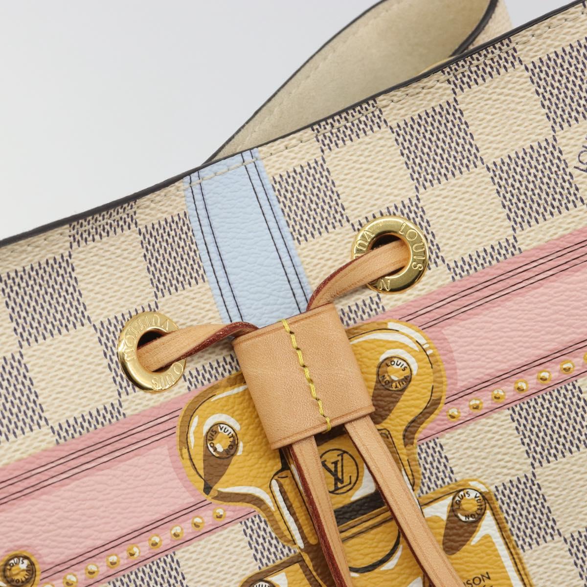 LOUIS VUITTON Damier Azur Summer Trunk Neo Noe Bag N41066 LV Auth 189720SM