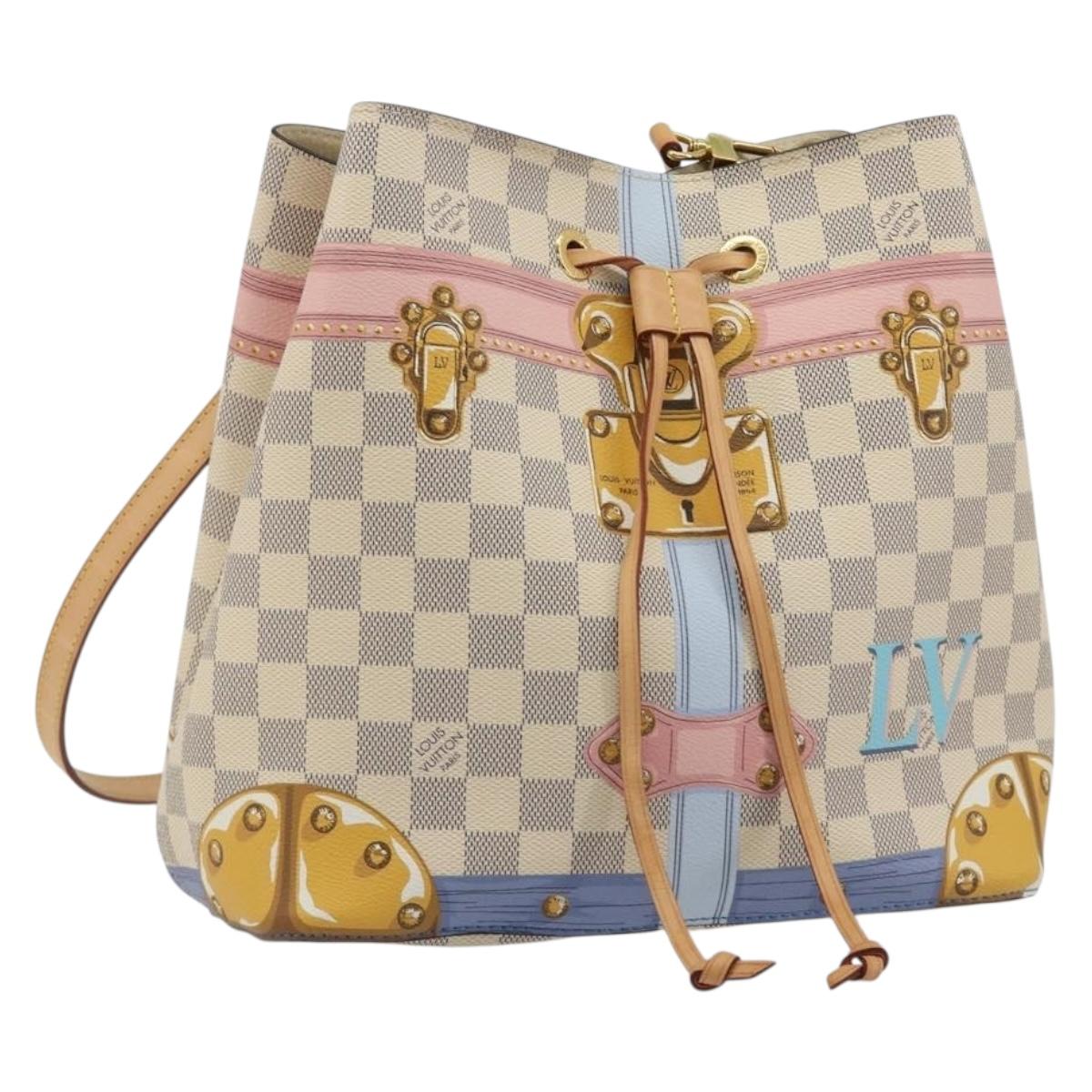 LOUIS VUITTON Damier Azur Summer Trunk Neo Noe Bag N41066 LV Auth 189720SM