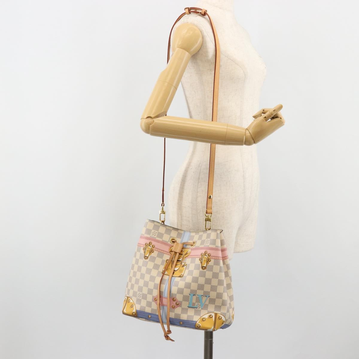 LOUIS VUITTON Damier Azur Summer Trunk Neo Noe Bag N41066 LV Auth 189720SM