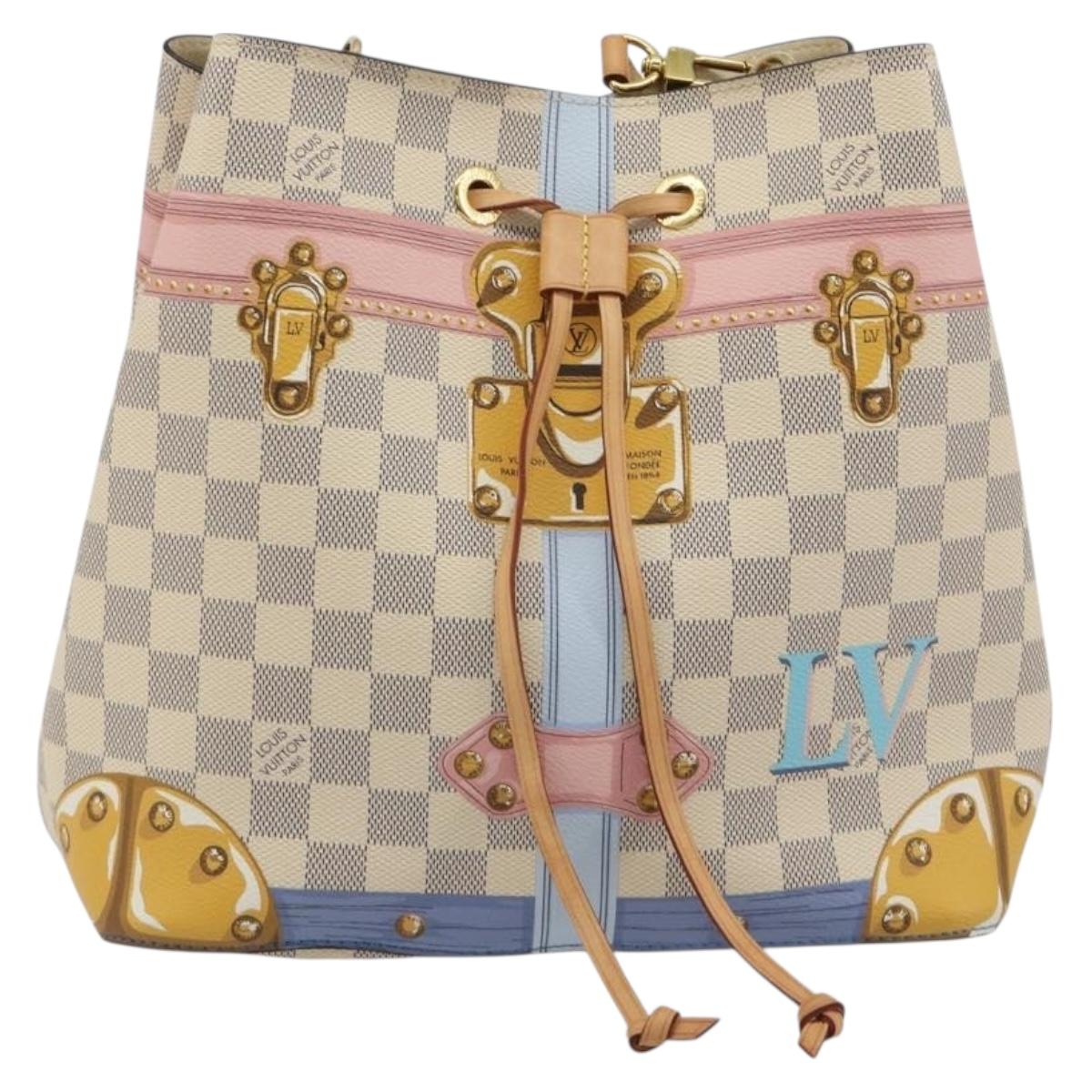 LOUIS VUITTON Damier Azur Summer Trunk Neo Noe Bag N41066 LV Auth 189720SM