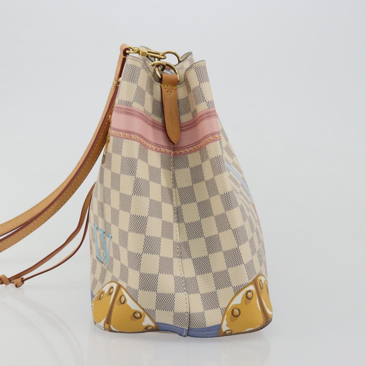 LOUIS VUITTON Damier Azur Summer Trunk Neo Noe Bag N41066 LV Auth 189720SM