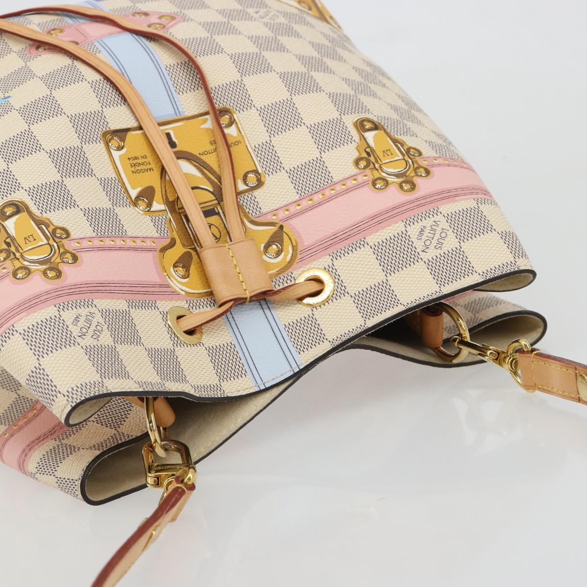 LOUIS VUITTON Damier Azur Summer Trunk Neo Noe Bag N41066 LV Auth 189720SM