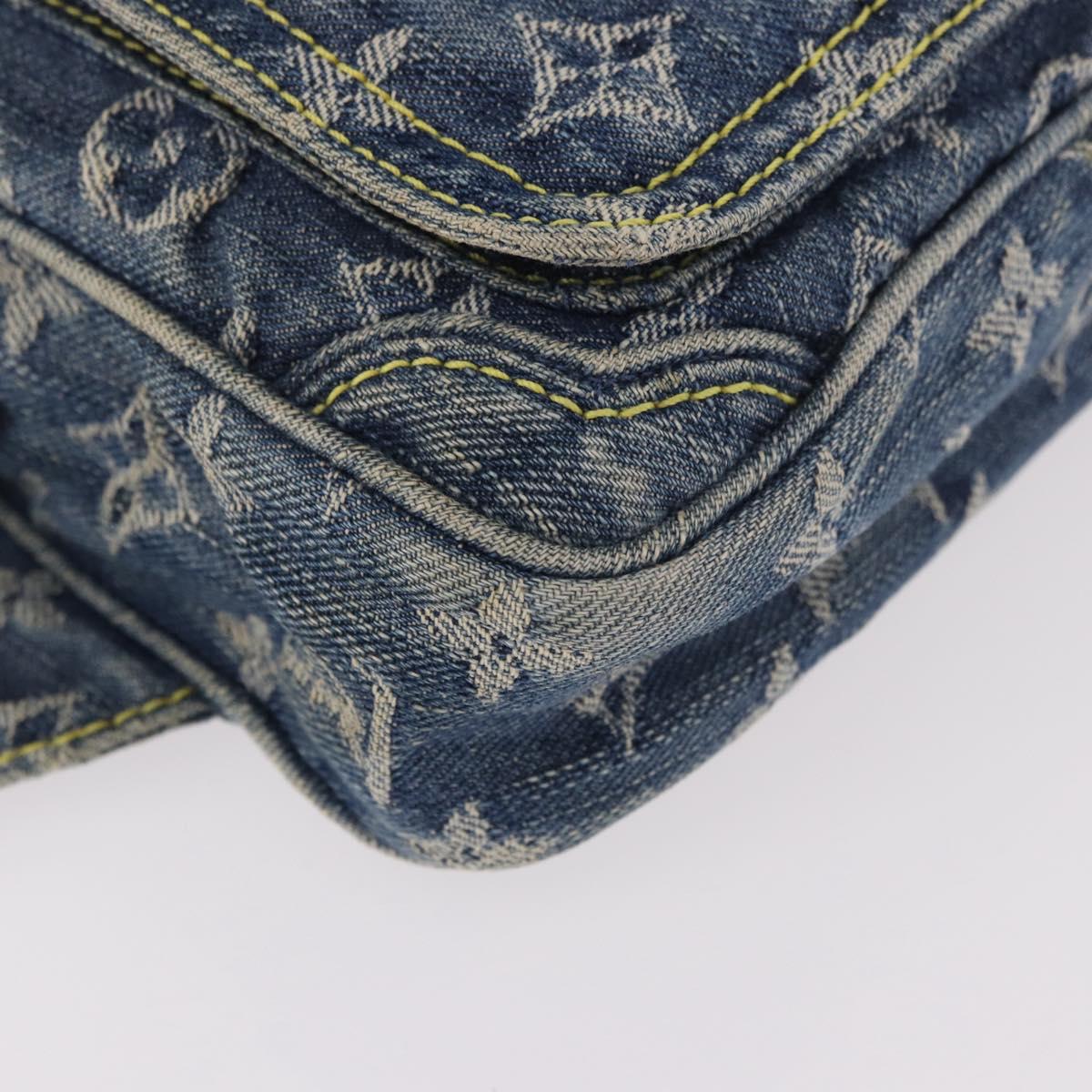 LOUIS VUITTON Monogram Denim Bum Bag Body Bag Blue M95347 LV Auth 189722SAV