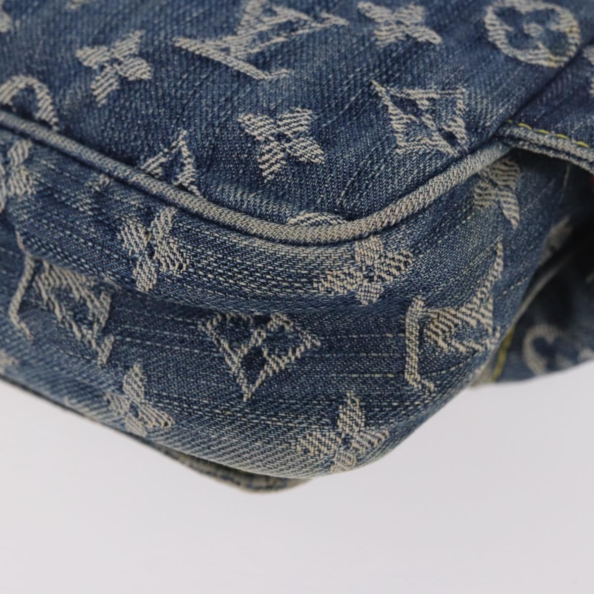 LOUIS VUITTON Monogram Denim Bum Bag Body Bag Blue M95347 LV Auth 189722SAV