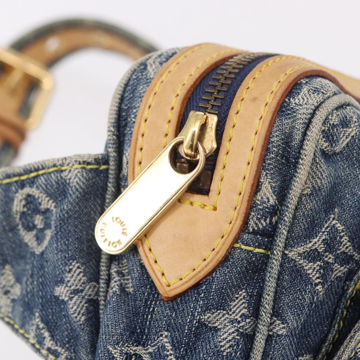 LOUIS VUITTON Monogram Denim Bum Bag Body Bag Blue M95347 LV Auth 189722SAV