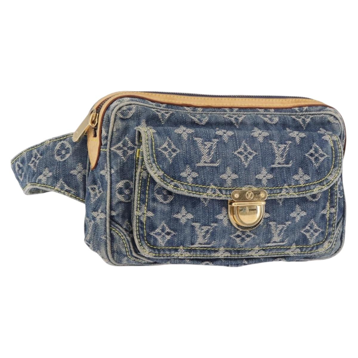 LOUIS VUITTON Monogram Denim Bum Bag Body Bag Blue M95347 LV Auth 189722SAV