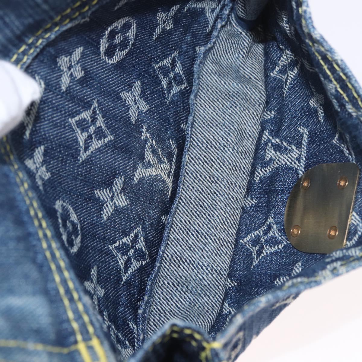 LOUIS VUITTON Monogram Denim Bum Bag Body Bag Blue M95347 LV Auth 189722SAV