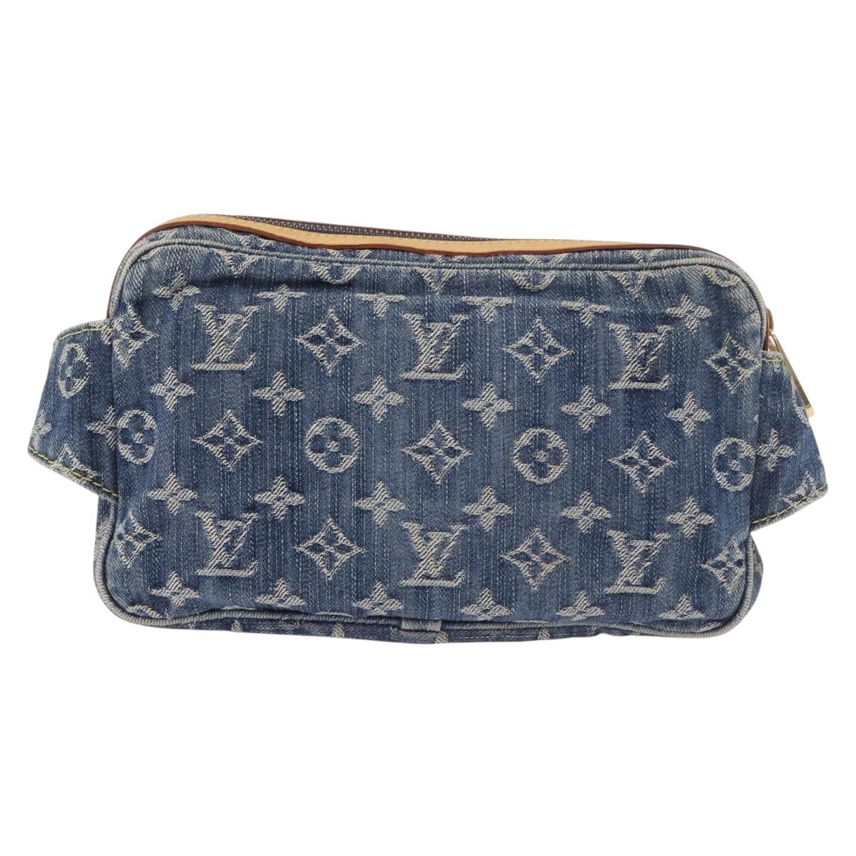 LOUIS VUITTON Monogram Denim Bum Bag Body Bag Blue M95347 LV Auth 189722SAV