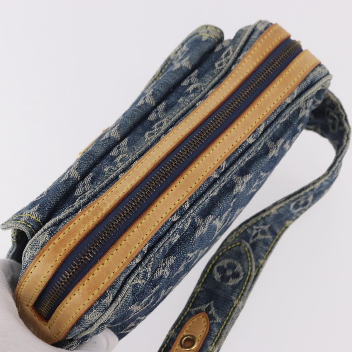 LOUIS VUITTON Monogram Denim Bum Bag Body Bag Blue M95347 LV Auth 189722SAV