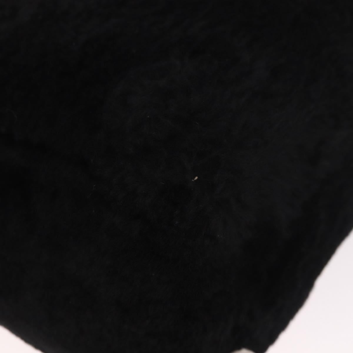 BALENCIAGA Hand Bag Fur 2way Black Auth 189725A