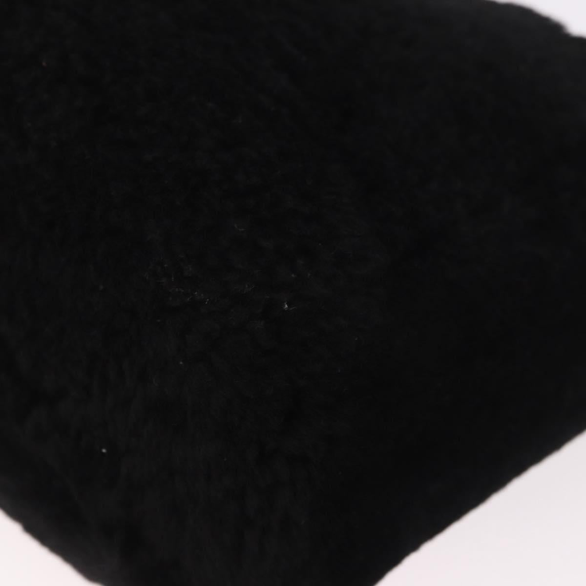 BALENCIAGA Hand Bag Fur 2way Black Auth 189725A