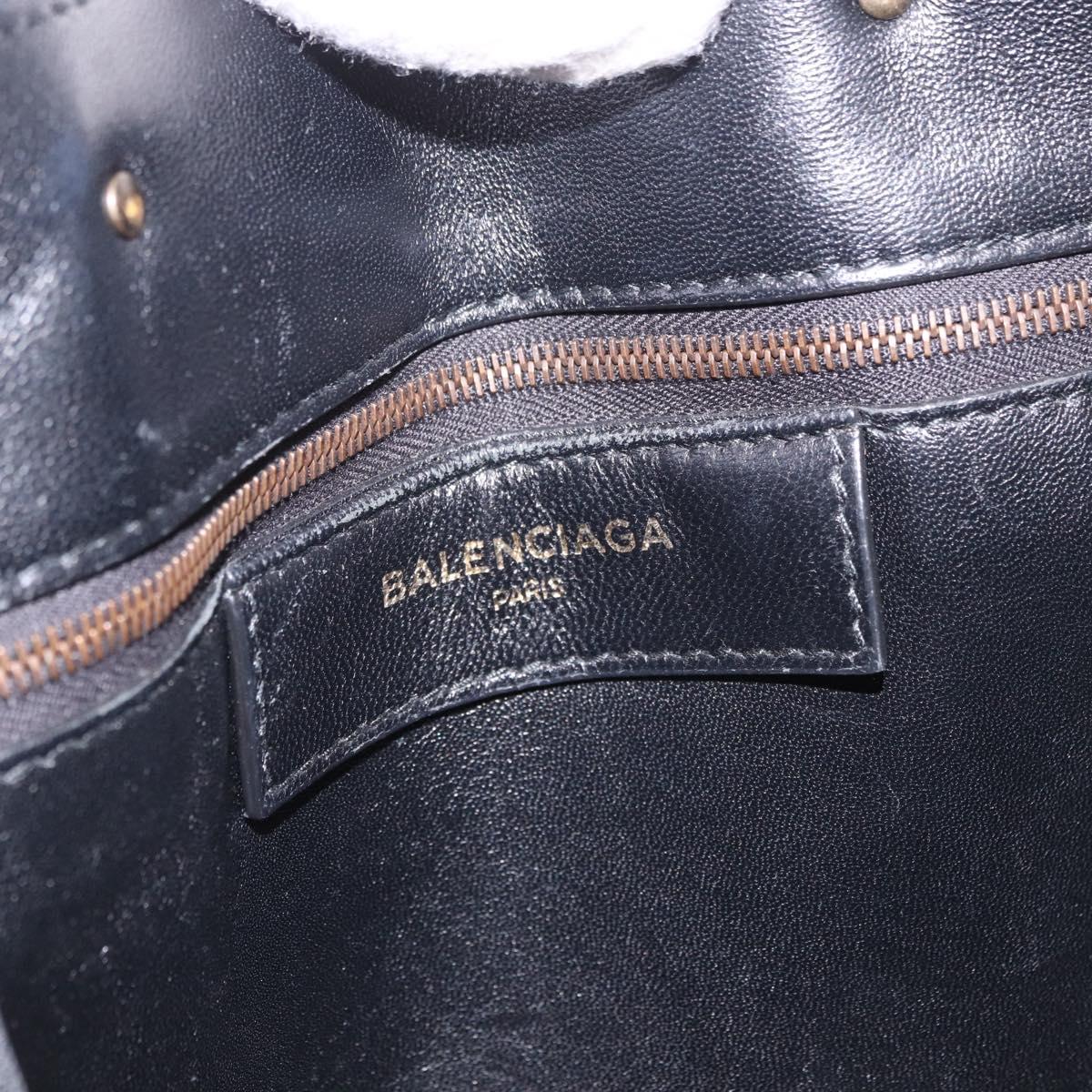 BALENCIAGA Hand Bag Fur 2way Black Auth 189725A