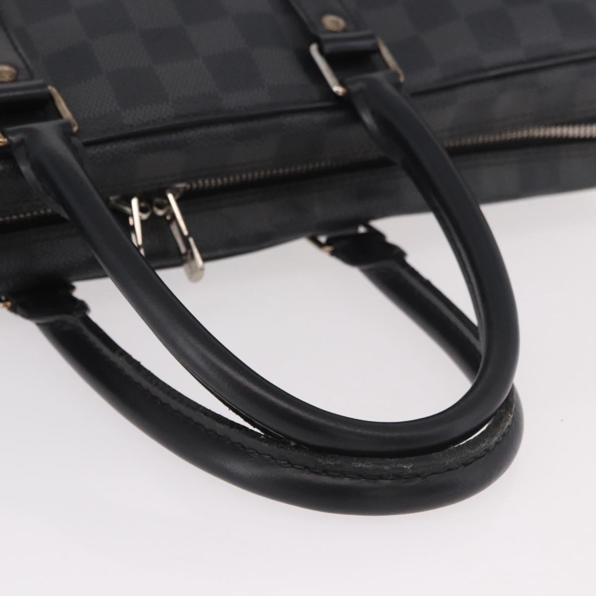 LOUIS VUITTON Damier Grafitte Porte Documents Voyage Bag N41125 LV Auth 189727