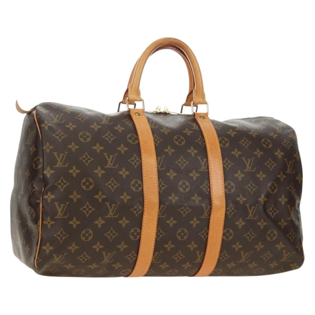 LOUIS VUITTON Monogram Keepall 45 Boston Bag M41428 LV Auth 189735V