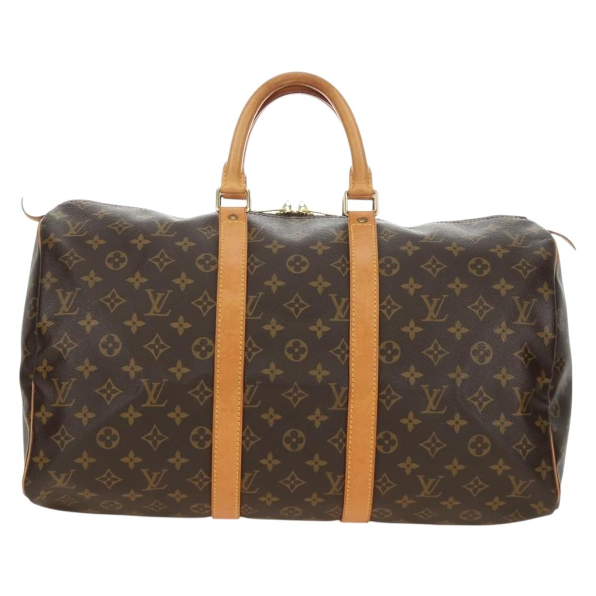 LOUIS VUITTON Monogram Keepall 45 Boston Bag M41428 LV Auth 189735V