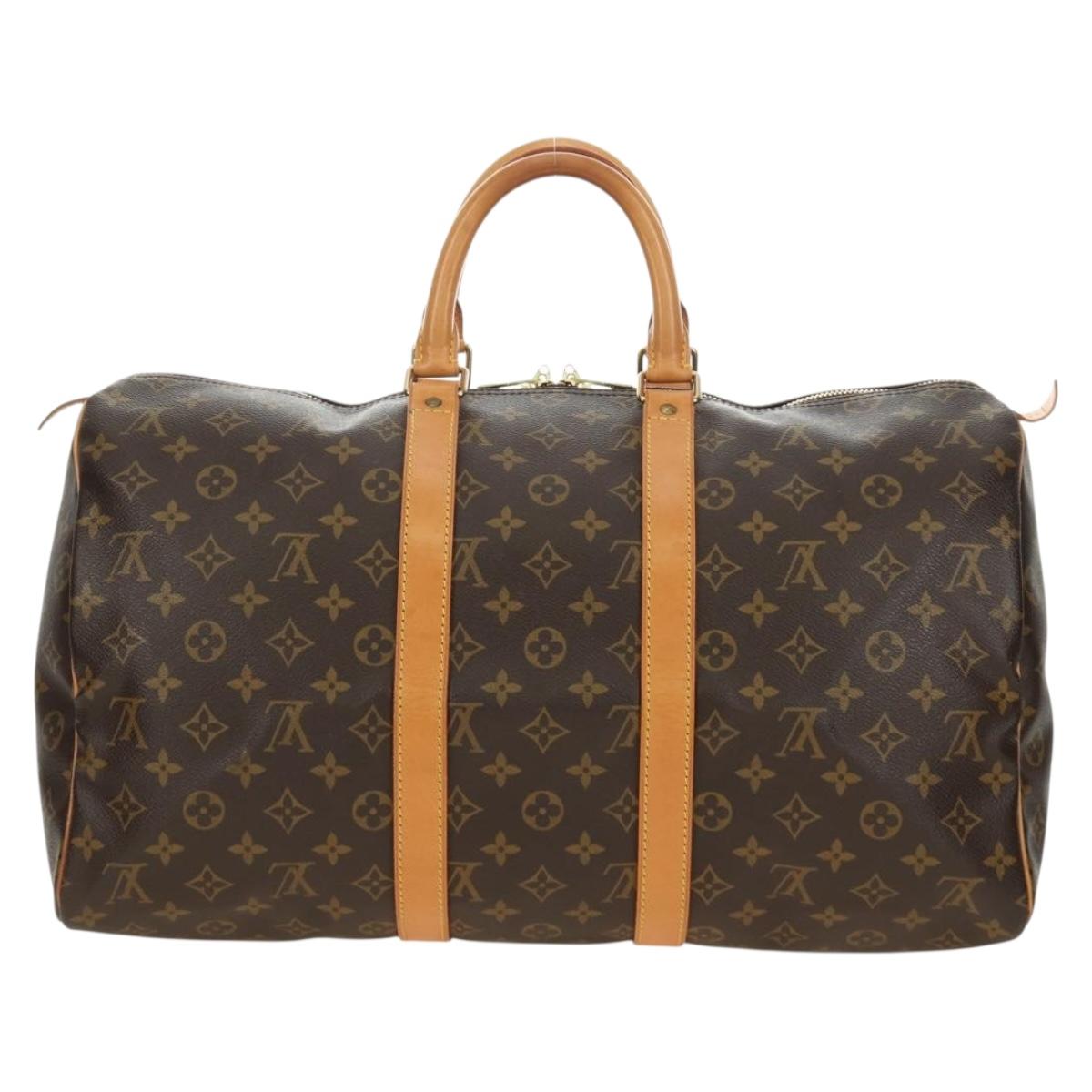 LOUIS VUITTON Monogram Keepall 45 Boston Bag M41428 LV Auth 189735V