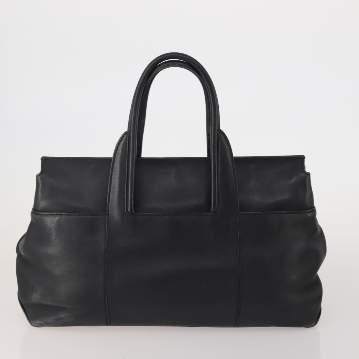 Salvatore Ferragamo Hand Bag Leather 2 Set Black Brown Auth 189737