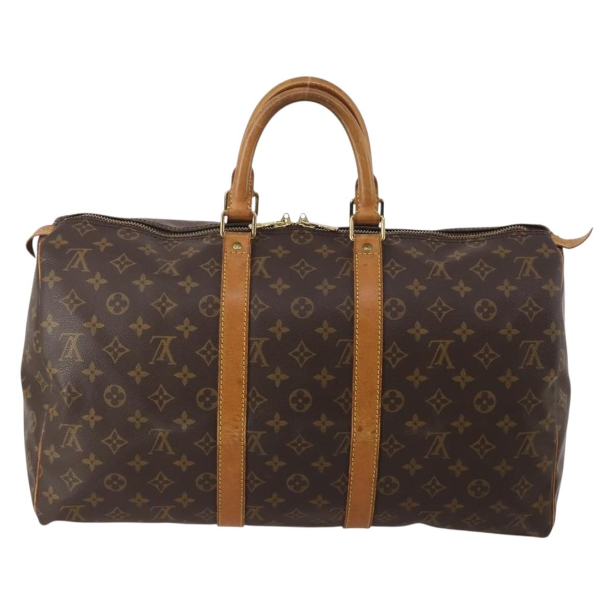 LOUIS VUITTON Monogram Keepall 45 Boston Bag M41428 LV Auth 189744