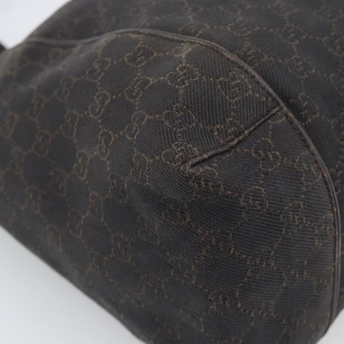GUCCI GG Canvas Shoulder Bag Black 101292 Auth 189748A