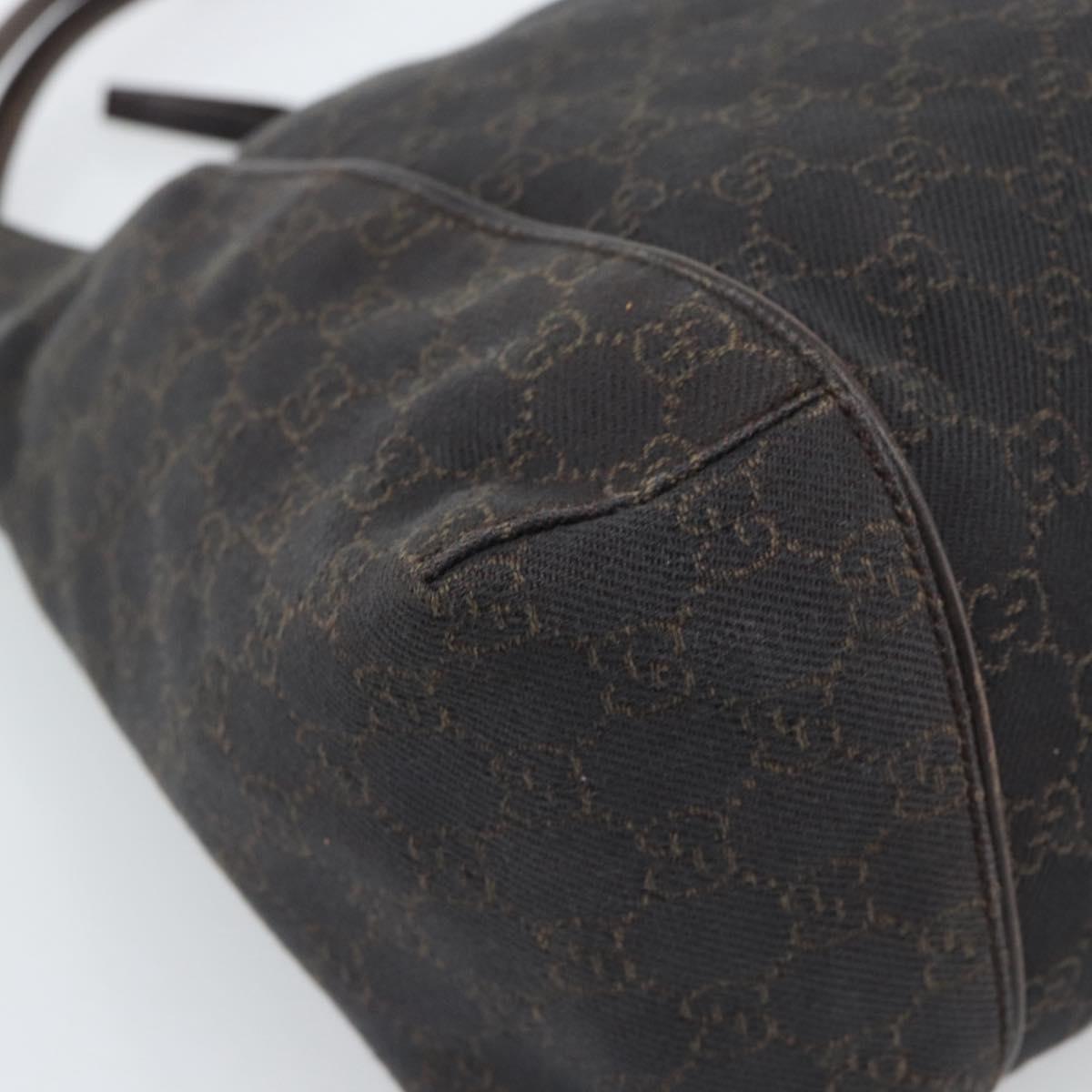 GUCCI GG Canvas Shoulder Bag Black 101292 Auth 189748A