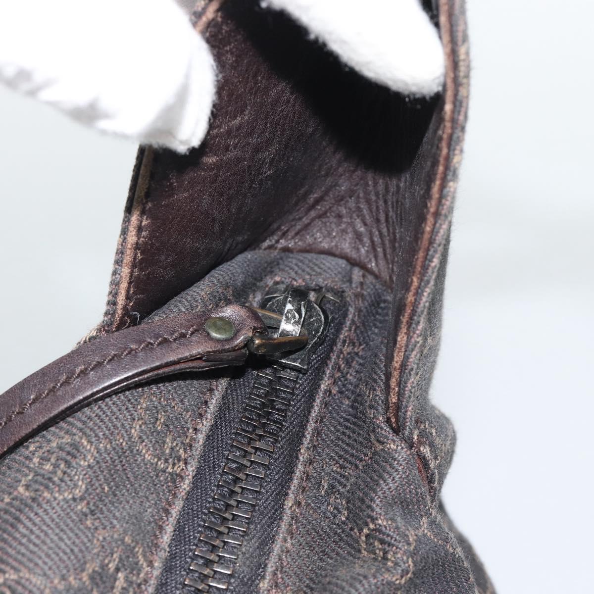 GUCCI GG Canvas Shoulder Bag Black 101292 Auth 189748A