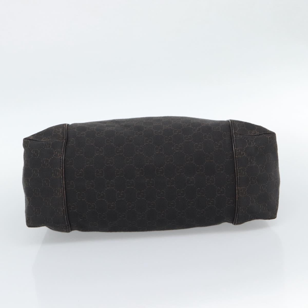 GUCCI GG Canvas Shoulder Bag Black 101292 Auth 189748A