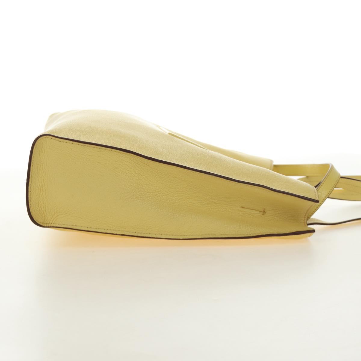 Miu Miu Tote Bag Leather 2way Yellow Gold Auth 189749M