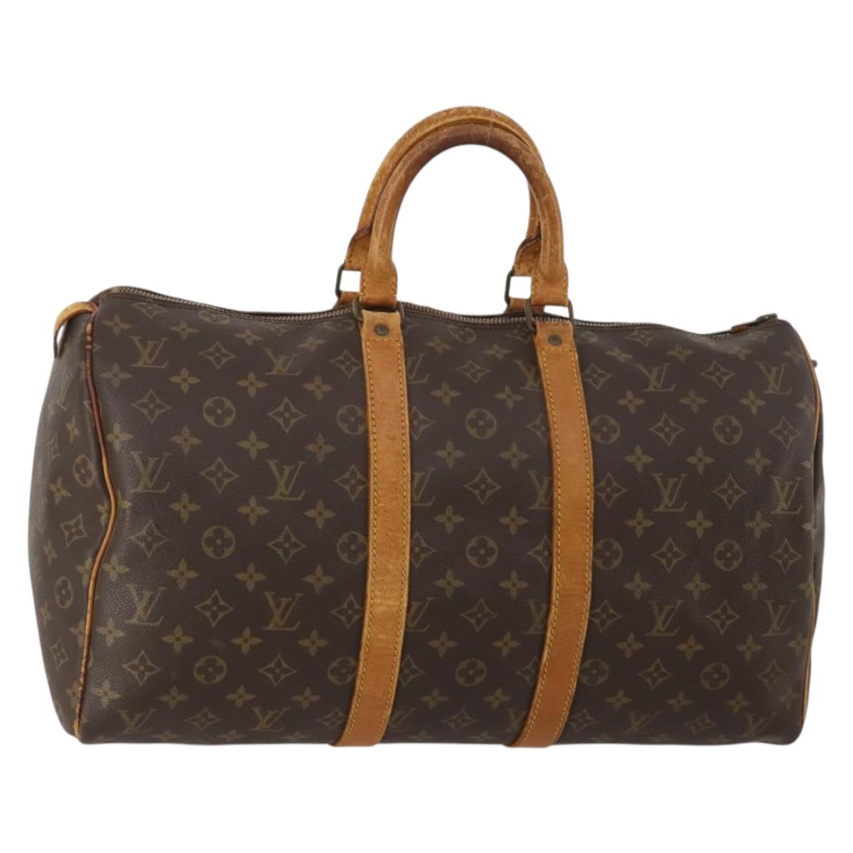 LOUIS VUITTON Monogram Keepall 45 Boston Bag M41428 LV Auth 189750
