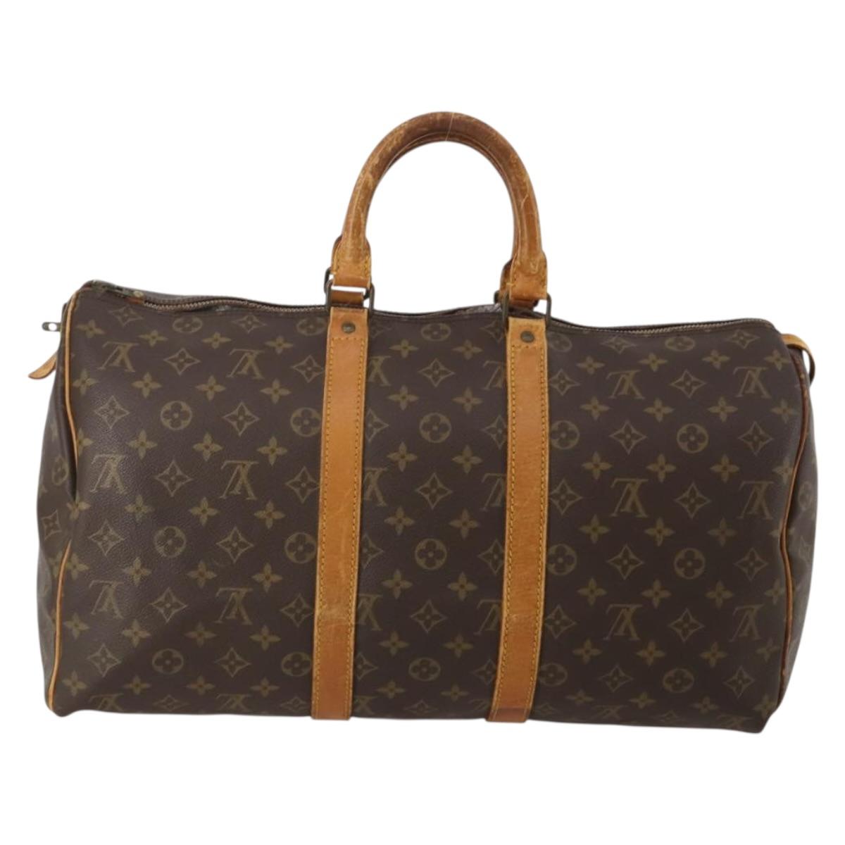 LOUIS VUITTON Monogram Keepall 45 Boston Bag M41428 LV Auth 189750