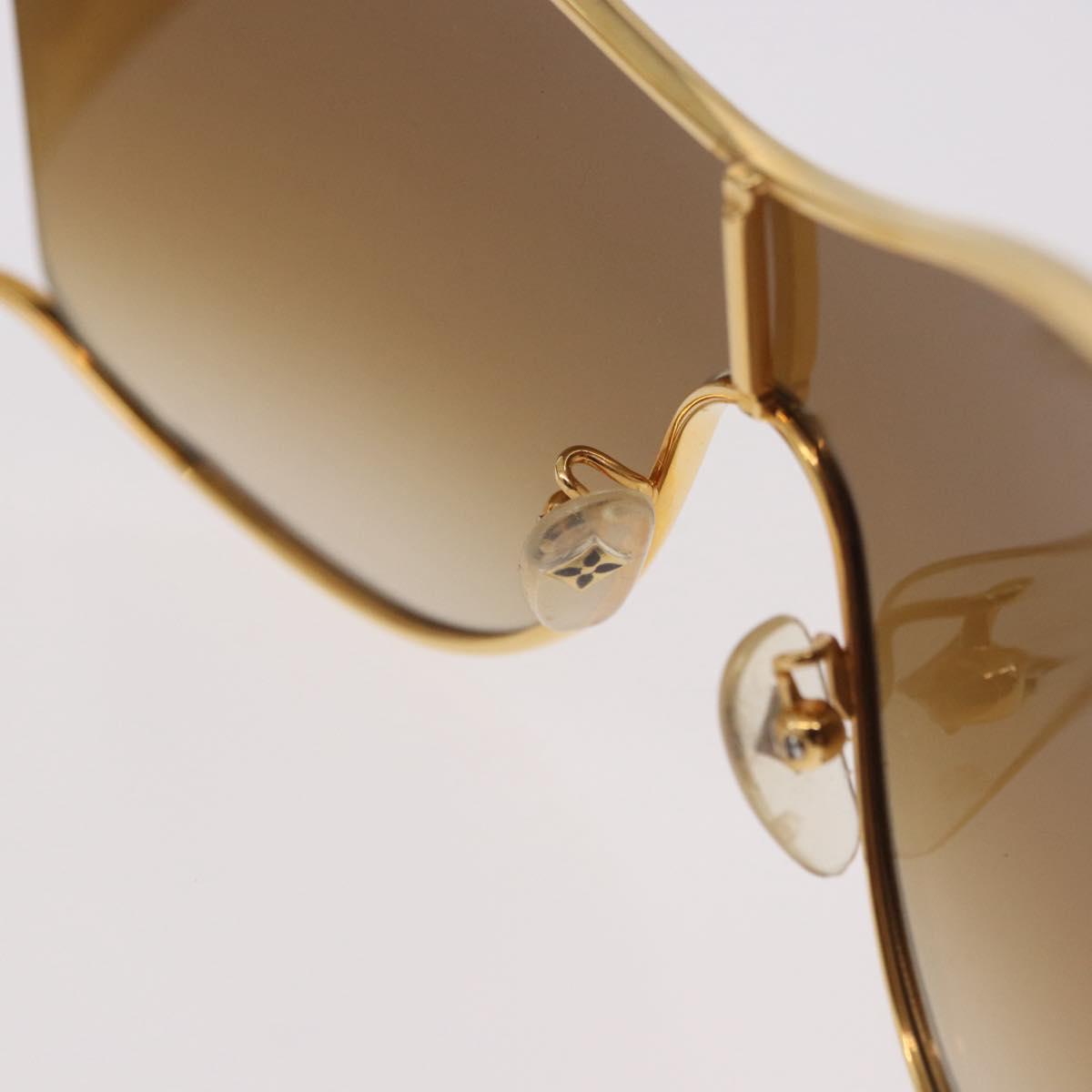 LOUIS VUITTON Jasmine Sunglasses metal Gold Tone Z0306U LV Auth 189759M