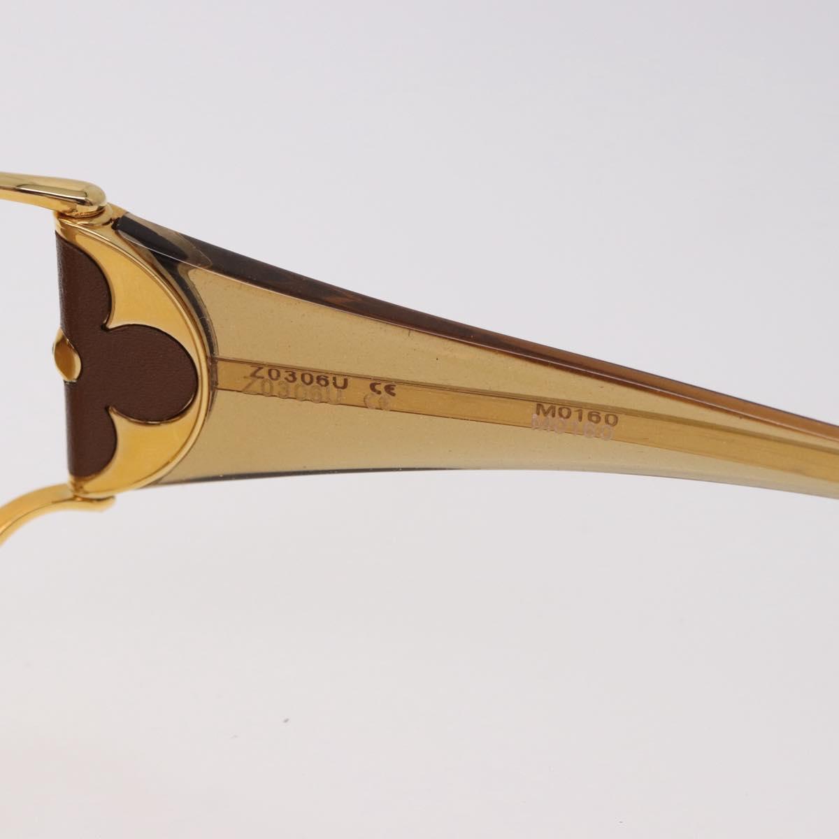 LOUIS VUITTON Jasmine Sunglasses metal Gold Tone Z0306U LV Auth 189759M