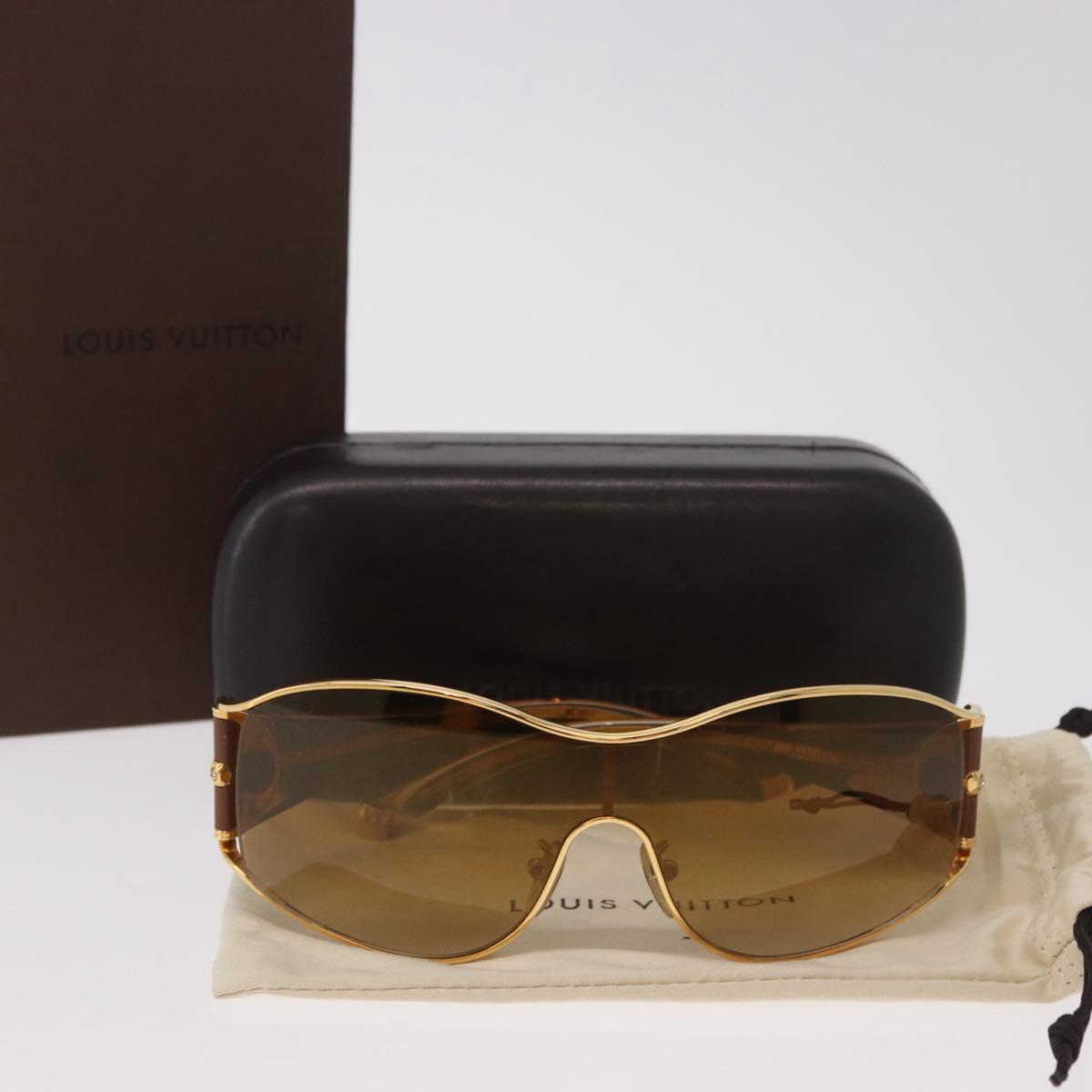 LOUIS VUITTON Jasmine Sunglasses metal Gold Tone Z0306U LV Auth 189759M