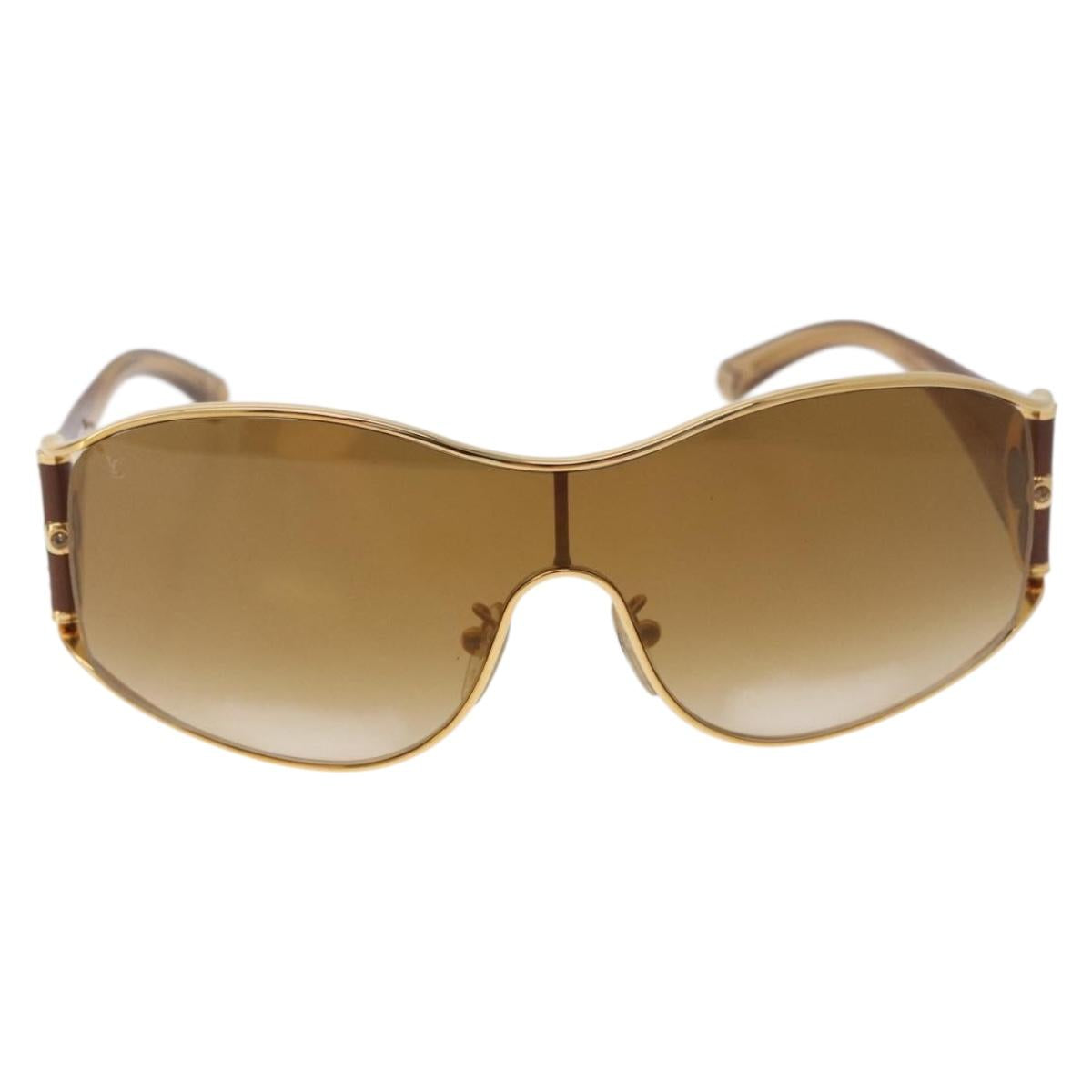 LOUIS VUITTON Jasmine Sunglasses metal Gold Tone Z0306U LV Auth 189759M
