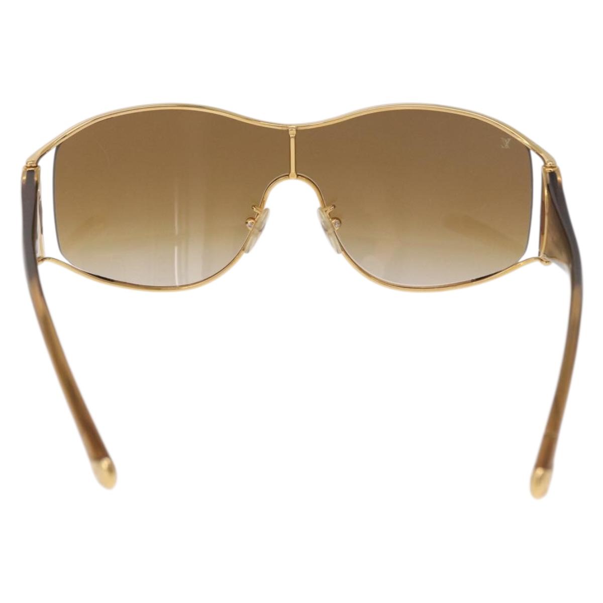 LOUIS VUITTON Jasmine Sunglasses metal Gold Tone Z0306U LV Auth 189759M