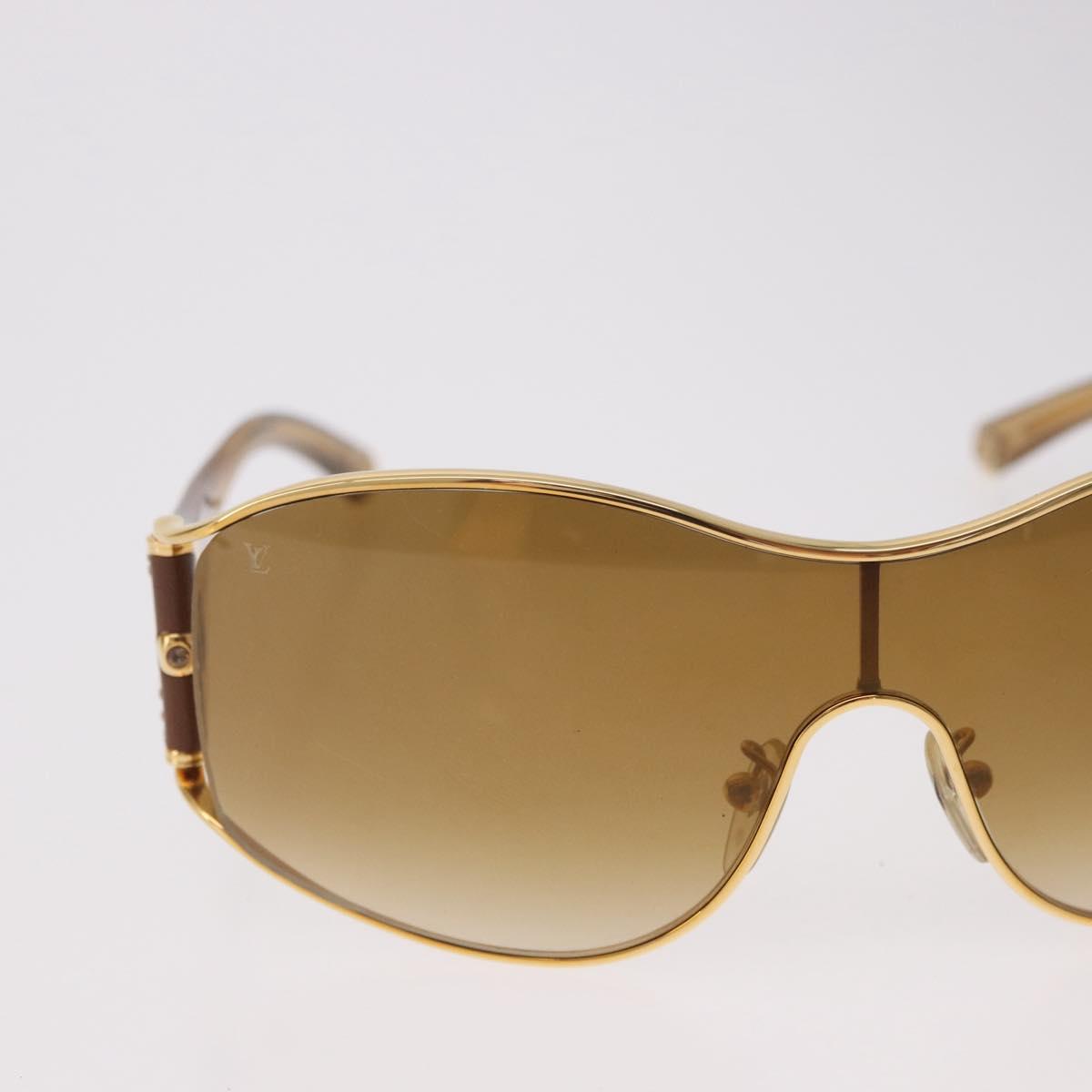 LOUIS VUITTON Jasmine Sunglasses metal Gold Tone Z0306U LV Auth 189759M