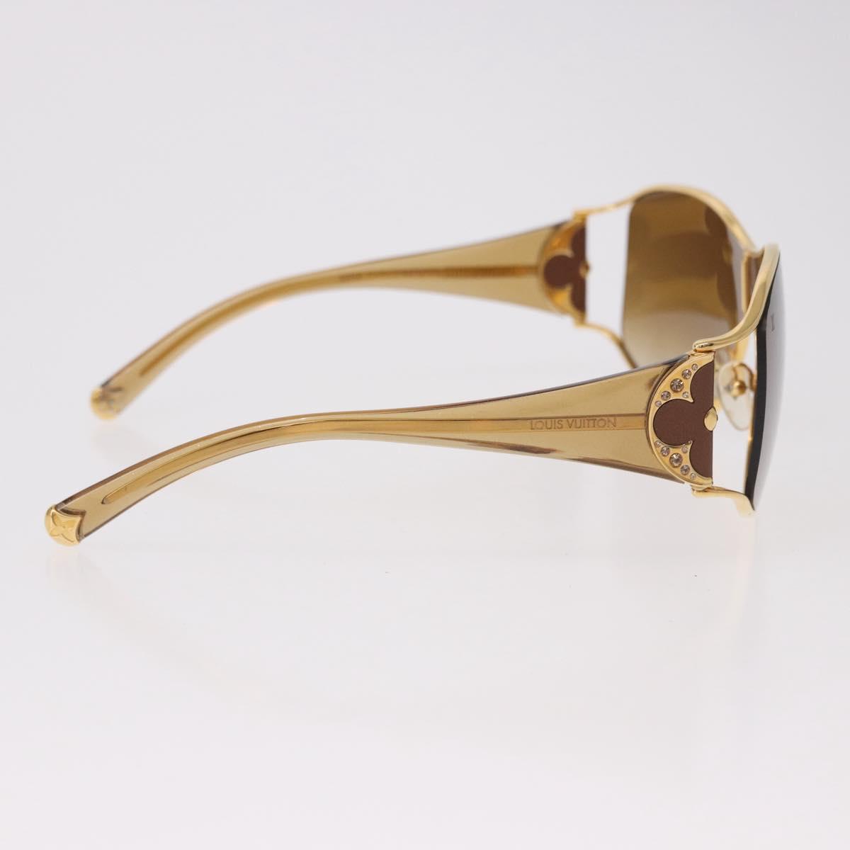 LOUIS VUITTON Jasmine Sunglasses metal Gold Tone Z0306U LV Auth 189759M