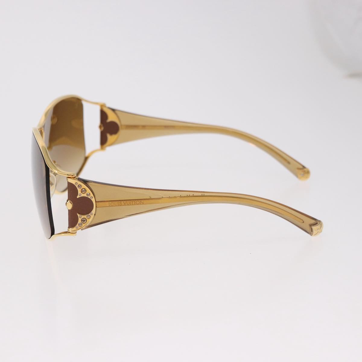 LOUIS VUITTON Jasmine Sunglasses metal Gold Tone Z0306U LV Auth 189759M