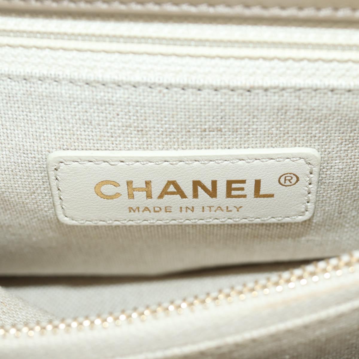 CHANEL Top Handle Chain Shoulder Bag Tweed 2way Multicolor Gold CC Auth 189761SM