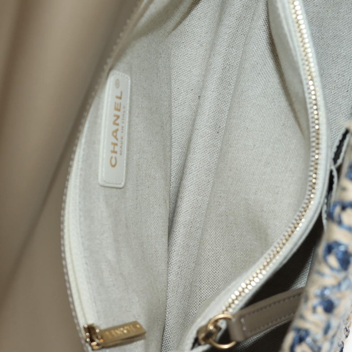 CHANEL Top Handle Chain Shoulder Bag Tweed 2way Multicolor Gold CC Auth 189761SM