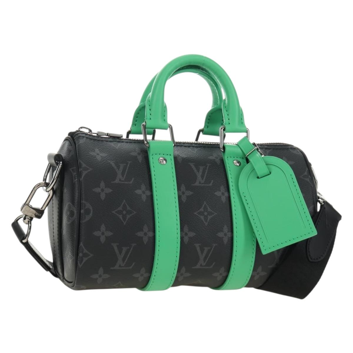 LOUIS VUITTON Eclipse Keepall Bandouliere 25 Bag 2way M25885 LV Auth 189764SV